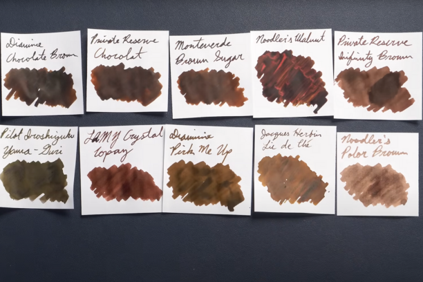 Brown ink swabs